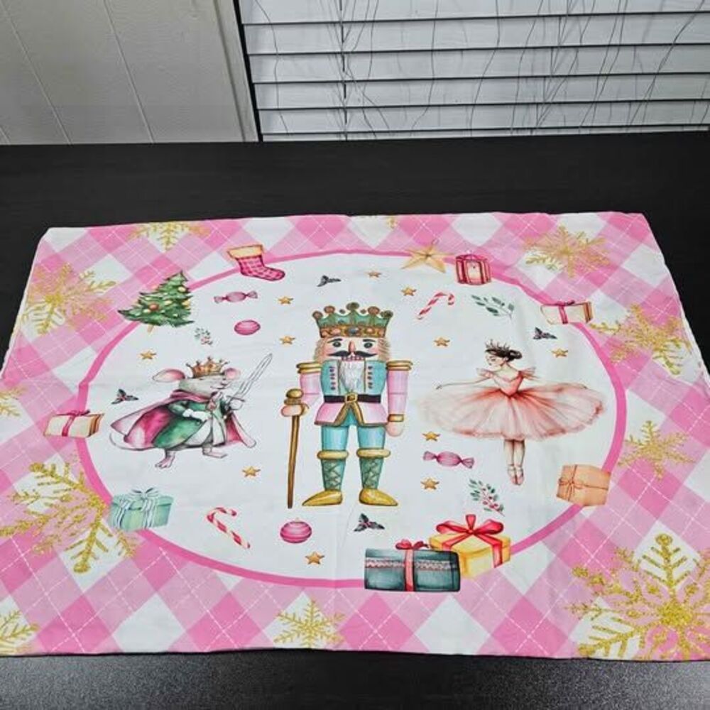 Pink Nutcracker Christmas Queen Comforter Set | New